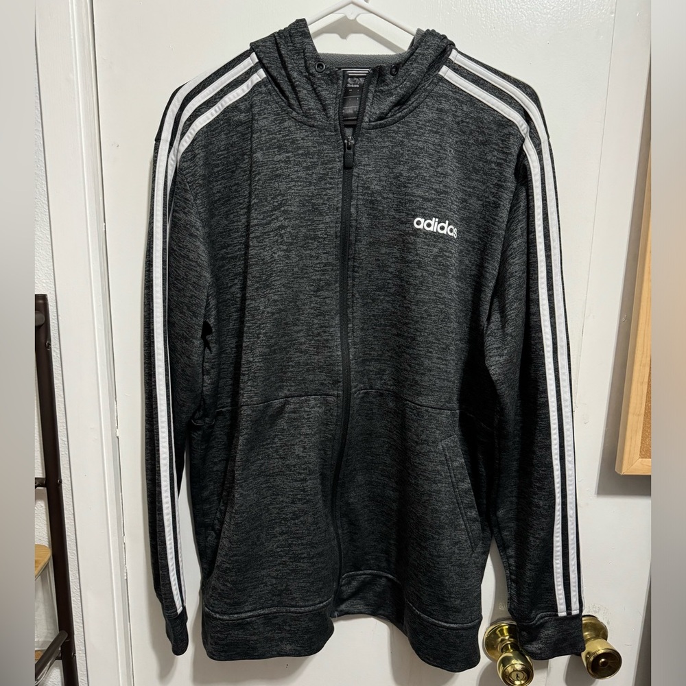 Men’s Adidas Fleece Lightweight Full-Zip Hoodie sz L